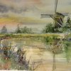 Molen in een avondsfeer